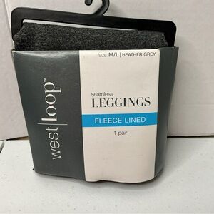 West Loop Heather Grey Fleece Lined Leggings M/L